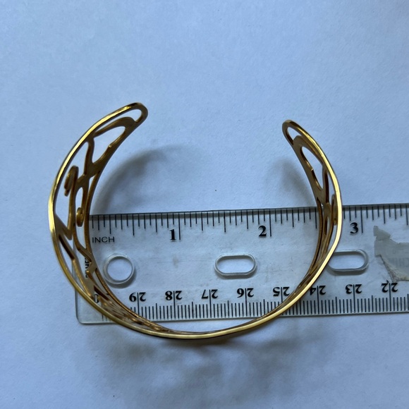 Gold Tone Celestial Cuff Bracelet - Picture 9 of 10